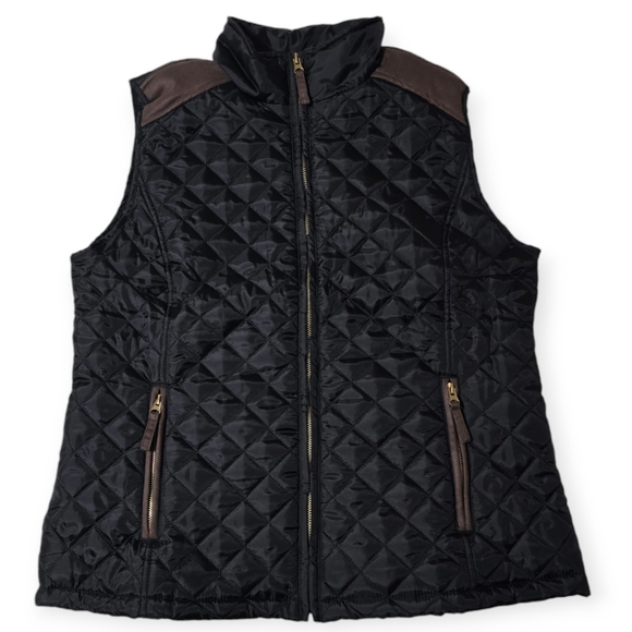 Oso Casuals Black Quilted Vest Woman Size L - Picture 7 of 12